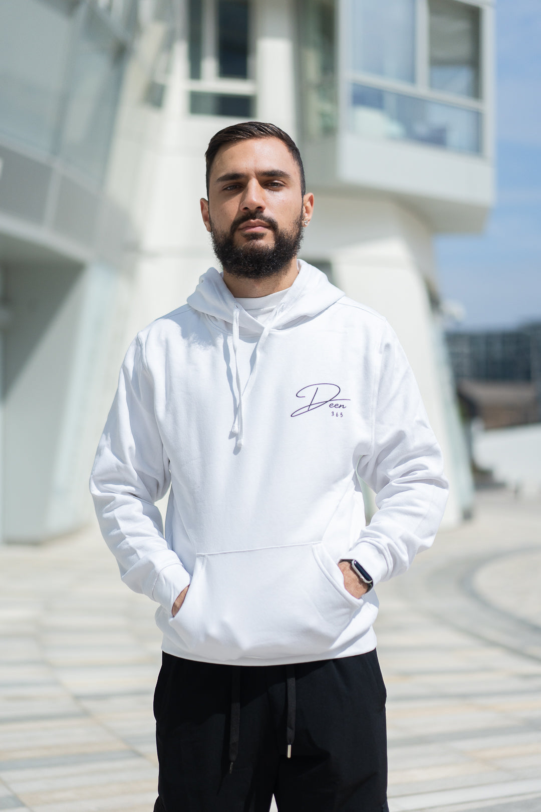 Loose Fit Islamic Hoodie White