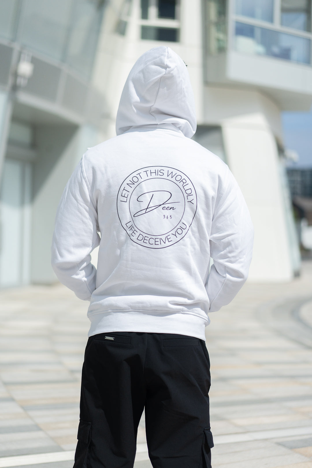 Loose Fit Islamic Hoodie White
