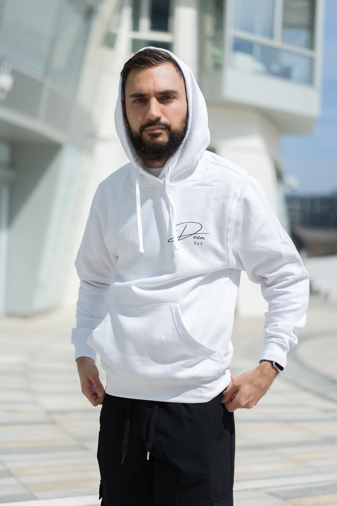 Loose Fit Islamic Hoodie White